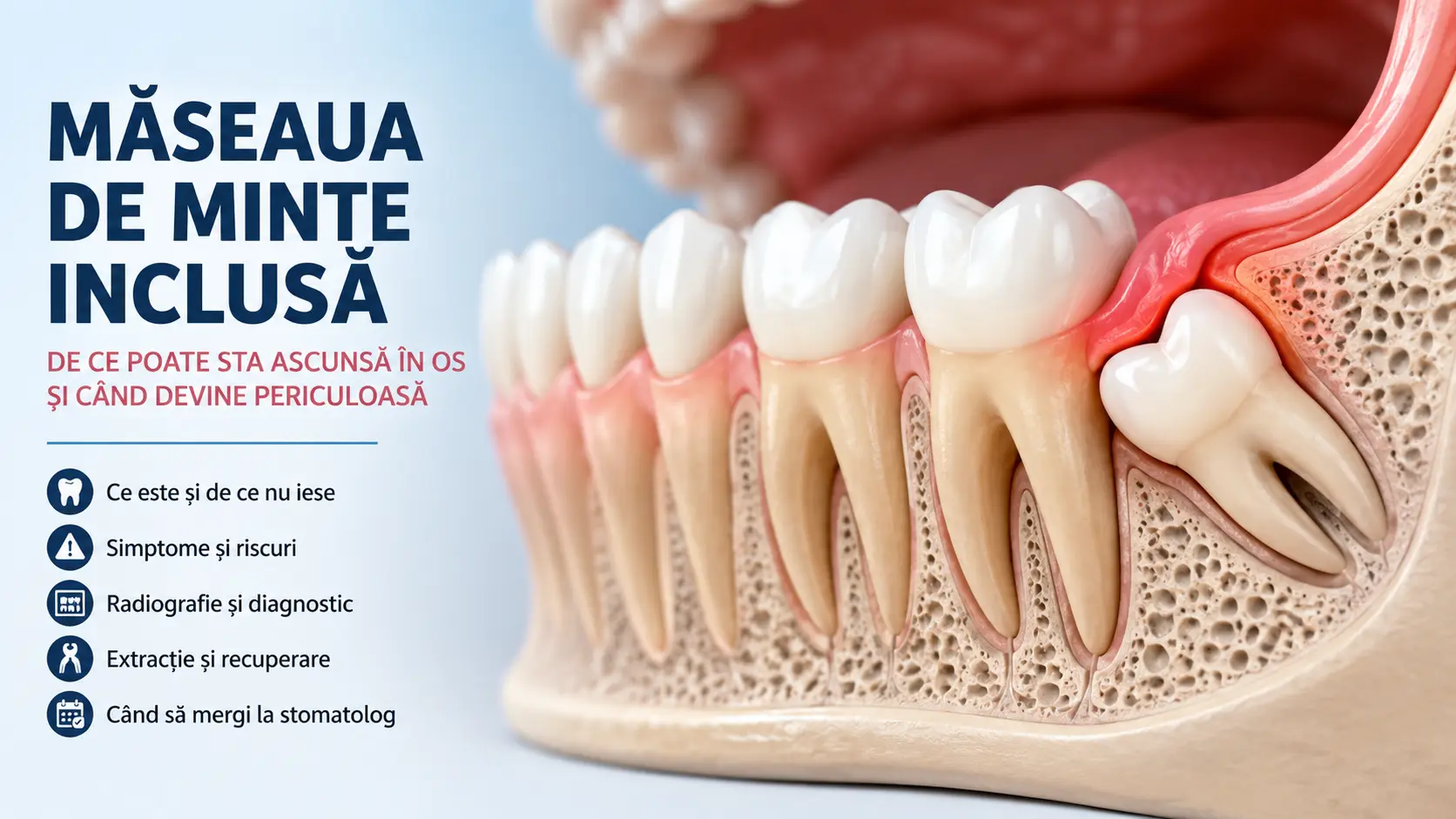 Măsea de minte inclusă explicată de Dr. Laura Voicu, medic specialist stomatologie generală la Sparklingmoon Dental Sector 4 București
