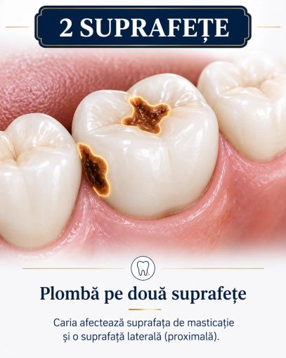Obturație coronară 2 suprafețe – plombă dentară extinsă | Sparklingmoon Dental