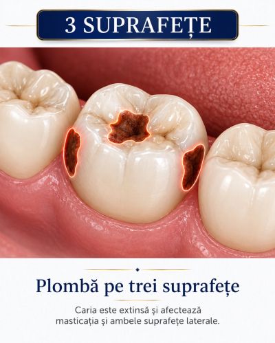 Obturație coronară 3 suprafețe – plombă dentară extinsă | Sparklingmoon Dental - stomatologie